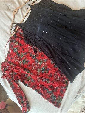 2 Free People tops EUC sz Large